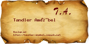 Tandler Amábel névjegykártya